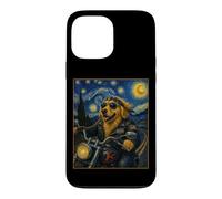 Carcasa para iPhone 13 Pro MAX Motocicleta Golden Retriever Biker Dog Art