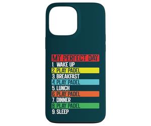 Carcasa para iPhone 13 Pro MAX My Day Padel Jugador Rutina Diaria Divertido