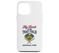 Carcasa para iPhone 13 Pro MAX My Heart Is On That Field Baseball Mom Proud Game