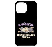 Carcasa para iPhone 13 Pro MAX Nap Queen Bulldog Francés Edición Sleepy Dog Puppy Dueño