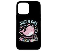 Carcasa para iPhone 13 Pro MAX Narwhal Marine Mammal Lover, Just A Girl Who Loves Narwhals