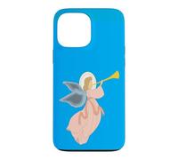 Carcasa para iPhone 13 Pro MAX Navidad Ángel Soplando Trompeta Natividad Arte Celestial