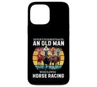 Carcasa para iPhone 13 Pro MAX Never Underestimate an Old Man Who Loves Horse Racing