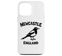 Carcasa para iPhone 13 Pro MAX Newcastle England Urraca Zine Impresión de Tinta Negra Letras