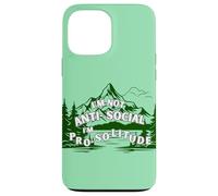Carcasa para iPhone 13 Pro MAX No Soy Antisocial, Estoy a Favor de la Soledad, los Viajes al Aire Libre, la montaña