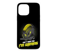 Carcasa para iPhone 13 Pro MAX No te oigo, Juego con Auriculares de Gamer Que Dicen Amarillo