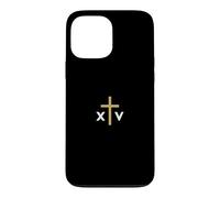 Carcasa para iPhone 13 Pro MAX Número Romano del Papa León XIV con Cruz Delgada Jesús