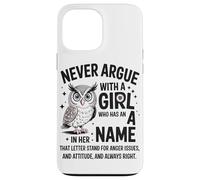 Carcasa para iPhone 13 Pro MAX Nunca Discutas con Una Chica Actitud Divertida Humor