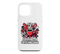 Carcasa para iPhone 13 Pro MAX Nurse Life Surviving On Coffee and Chaos ER