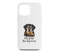Carcasa para iPhone 13 Pro MAX Old Dogs New Beginnings Senior Rescue Dog Cute Rescue Dog