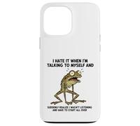 Carcasa para iPhone 13 Pro MAX Old Frog I Odio Cuando me Hablo a mí Mismo Sarcástico
