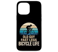 Carcasa para iPhone 13 Pro MAX Old Guy Fast Legs Bicycle Life Diseño Ciclismo Retro