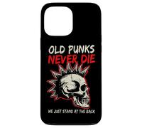 Carcasa para iPhone 13 Pro MAX Old Punks Never Die Skull Punk Rock Música Heavy Metal Retro