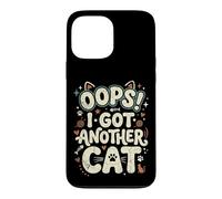 Carcasa para iPhone 13 Pro MAX Oops! I Got Another Cat Fun Kitten Lover Retro Mujeres Gato Mamá