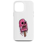 Carcasa para iPhone 13 Pro MAX Paleta de Calavera Rosa derretida Espeluznante Verano Halloween Espeluznante