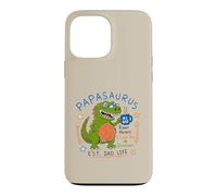 Carcasa para iPhone 13 Pro MAX Papasaurus Number One Dad Funny Dinosaur Rex Día del Padre