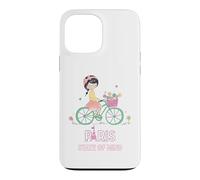Carcasa para iPhone 13 Pro MAX París Mente Bicicleta Chica Torre Eiffel Estética Viaje Amor