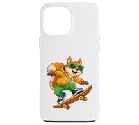 Carcasa para iPhone 13 Pro MAX Patineta Squirrel Riding Skateboard Skater Gráfico