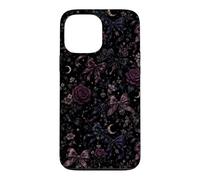 Carcasa para iPhone 13 Pro MAX Patrón de Luna botánica Vintage con diseño Floral, Estilo Bow Coquet