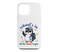 Carcasa para iPhone 13 Pro MAX Penguin Back to School vibra a Las escuelas en Let The Chaos Begin