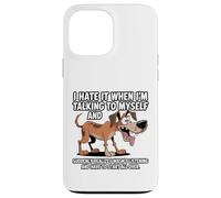 Carcasa para iPhone 13 Pro MAX Perro Viejo Odio Cuando me Hablo a mí Mismo Sarcástico