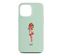 Carcasa para iPhone 13 Pro MAX Pin Up Girl Bastante Morena Patines Patines Piernas