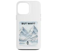 Carcasa para iPhone 13 Pro MAX Pingüino Solitario marchando hacia la montaña desorientado, Pero por qué