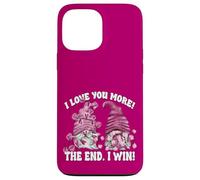 Carcasa para iPhone 13 Pro MAX Pink Valentines GNOME Couple I Love You More The End I Win