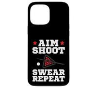 Carcasa para iPhone 13 Pro MAX Pool Playing Aim Shoot Swear Repeat Pool Playing Billiards