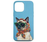 Carcasa para iPhone 13 Pro MAX Portada de Revista Siamese Fashion Cats Lover