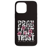 Carcasa para iPhone 13 Pro MAX Pray Wait Confía en Que Dios Tiene un Plan La fe Cristiana