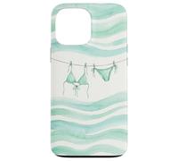 Carcasa para iPhone 13 Pro MAX Preppy Bikini Verano Costa Cowgirl Pastel mar Turquesa Ola