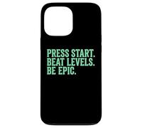 Carcasa para iPhone 13 Pro MAX Press Start Beat Levels Be Epic Controlador de Videojuegos Gamer