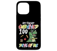 Carcasa para iPhone 13 Pro MAX Profesor sobrevivió 100 días: Me Dino 100th Day School Boys Kids