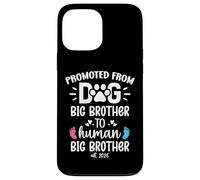 Carcasa para iPhone 13 Pro MAX Promoted from Dog Big Brother to Human Brother EST. 2026 Bro