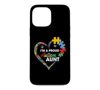 Carcasa para iPhone 13 Pro MAX Proud Autism Aunt Heart Puzzle Piece Awareness Support