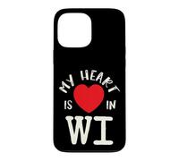 Carcasa para iPhone 13 Pro MAX Proud State My Heart Is In WI Wisconsin