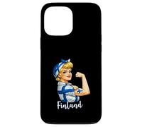 Carcasa para iPhone 13 Pro MAX Proud Strong Finnish Girl Woman Girlfriend Finland Flag