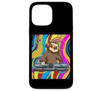 Carcasa para iPhone 13 Pro MAX Psicodélico DJ Sloth Techno EDM Música Dance