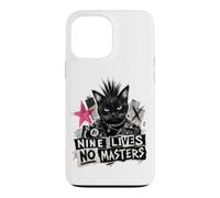 Carcasa para iPhone 13 Pro MAX Punk Cat Nine Lives No Masters Mohawk Anarchy