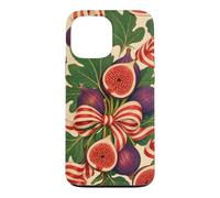 Carcasa para iPhone 13 Pro MAX Racimo de Higueras y Hojas con Cintas a Rayas