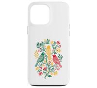 Carcasa para iPhone 13 Pro MAX Rasta Reggae Roots Three Birds Jamaica Folk Art Floral