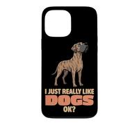 Carcasa para iPhone 13 Pro MAX Realmente Me Gustan los Perros Ok Amante de los Animales Lindo Gran Danés
