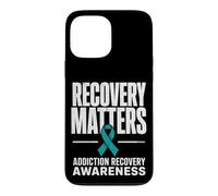 Carcasa para iPhone 13 Pro MAX Recovery Matters Concientización sobre la adicción al Alcohol a Las Drogas Verde Azulado