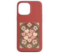 Carcasa para iPhone 13 Pro MAX Recuerdos en Forma de corazón y Flores Art Nouveau