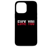 Carcasa para iPhone 13 Pro MAX Red and Black Text Quote Fu k You Love You