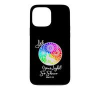 Carcasa para iPhone 13 Pro MAX Regalo de adoración Cristiana, Lobo arcoíris, Deja Que tu luz Brille