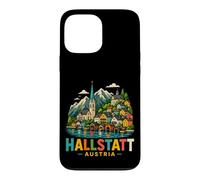Carcasa para iPhone 13 Pro MAX Regalo de Recuerdo de Viaje de Hallstatt Austria Dibujado a Mano