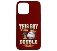 Carcasa para iPhone 13 Pro MAX Regalos de béisbol de Doble dígito de This Boy is 10 para el décimo cumpleaños