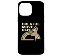 Carcasa para iPhone 13 Pro MAX Respiración Movimiento Repetir Yoga Pose Rainbow